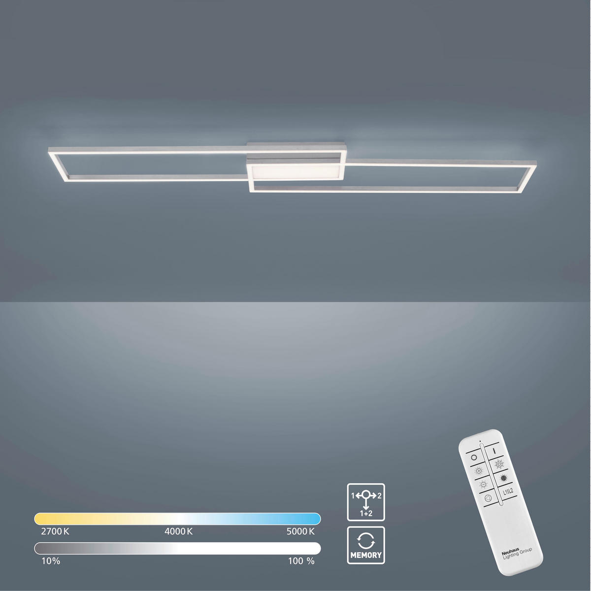 Just Light Deckenleuchte Asmin 14711-55 B/H/L: ca. 25,5x6x109,5 cm LED-Deckenleuchte_CCT_Asmin - (109,50/25,50/6,00cm) - Just Light