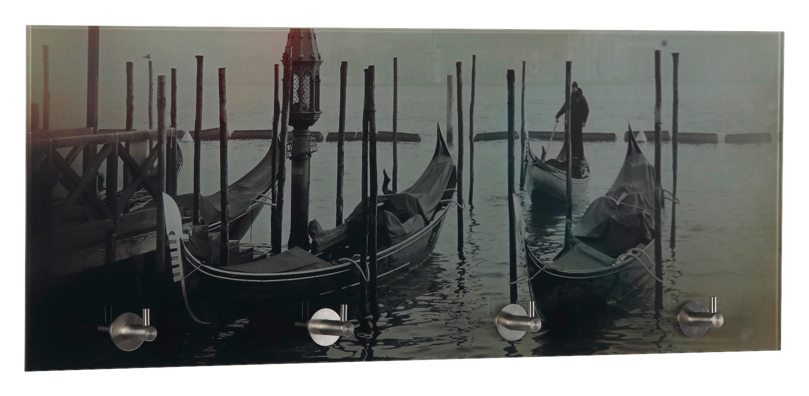 Wandgarderobe Yord grau B/H/T: ca. 80x30x5 cm Yord - silber/grau (80,00/30,00/5,00cm)