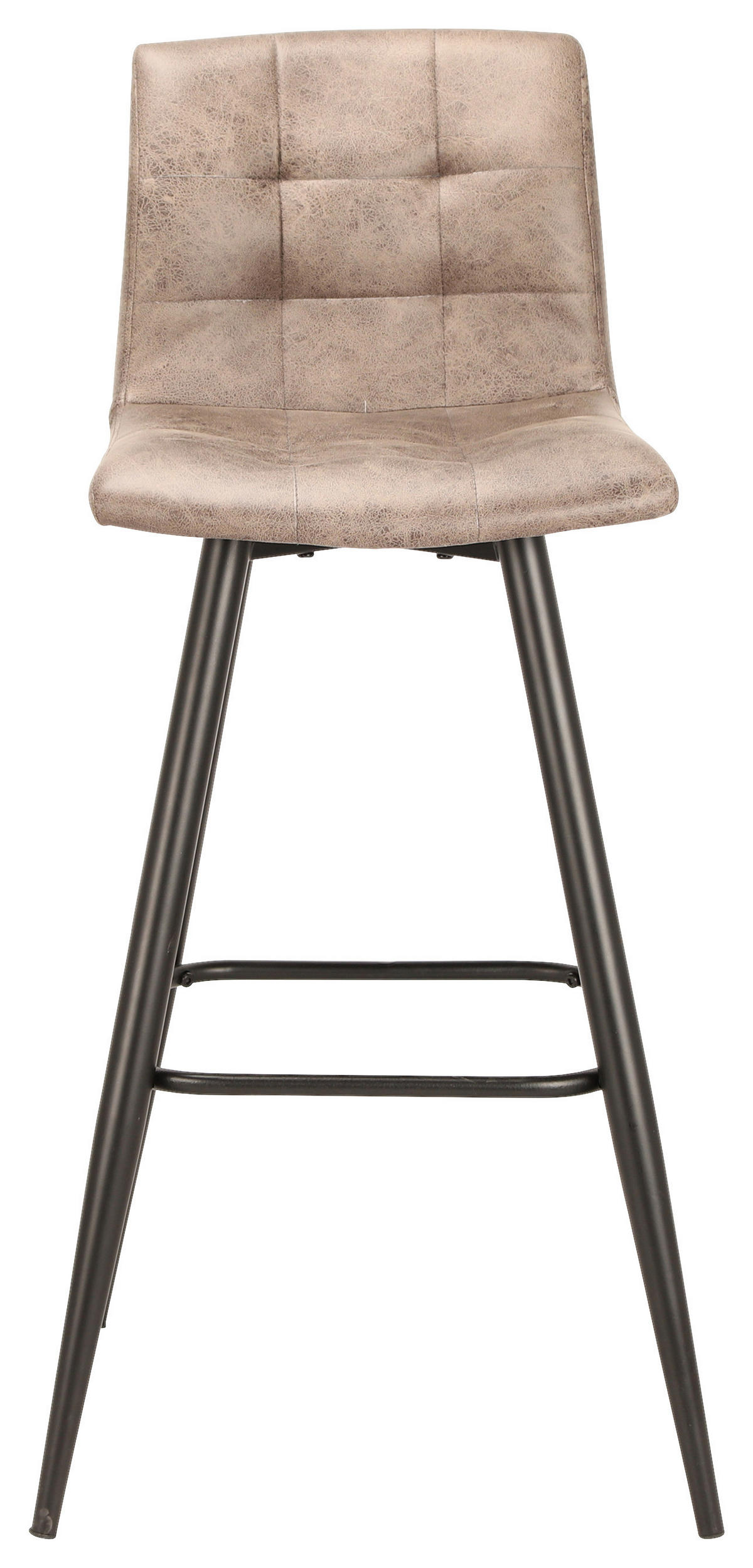 Barhocker SIMONE  2er-Set braun Vintage schwarz Stoff Metall B/H/T: ca. 42x103x51 cm SIMONE  2er-Set - braun/schwarz (42,00/103,00/51,00cm) - byLIVING