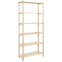 Holzregal natur Holz B/H/T: ca. 75x185x30 cm Holzregal 185x75x30cm - natur (75,00/185,00/30,00cm)