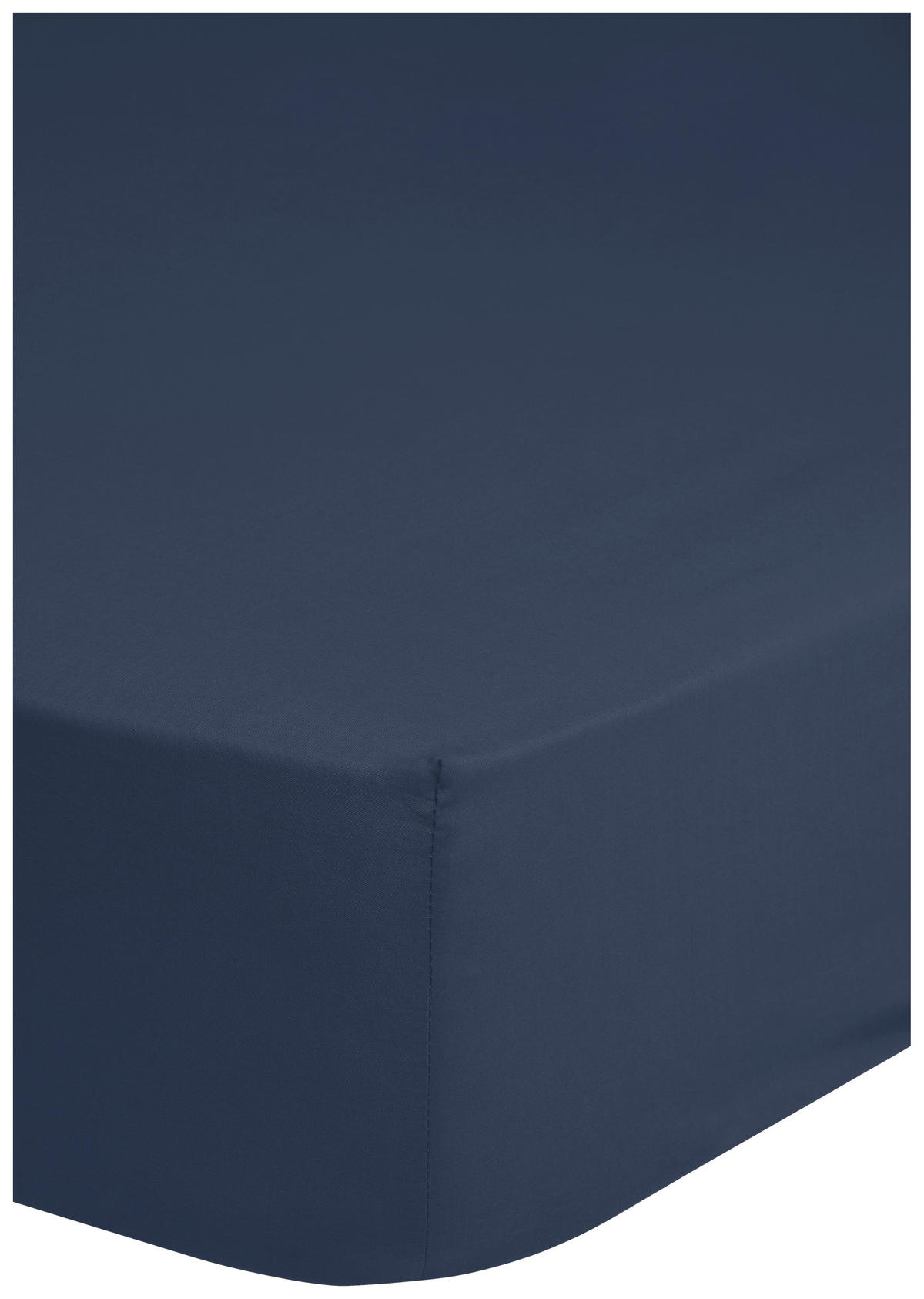Baumwoll Spannbetttuch Satin Spannbetttuch-Satin 90x220cm - dunkelblau (90,00/220,00cm) - HIP
