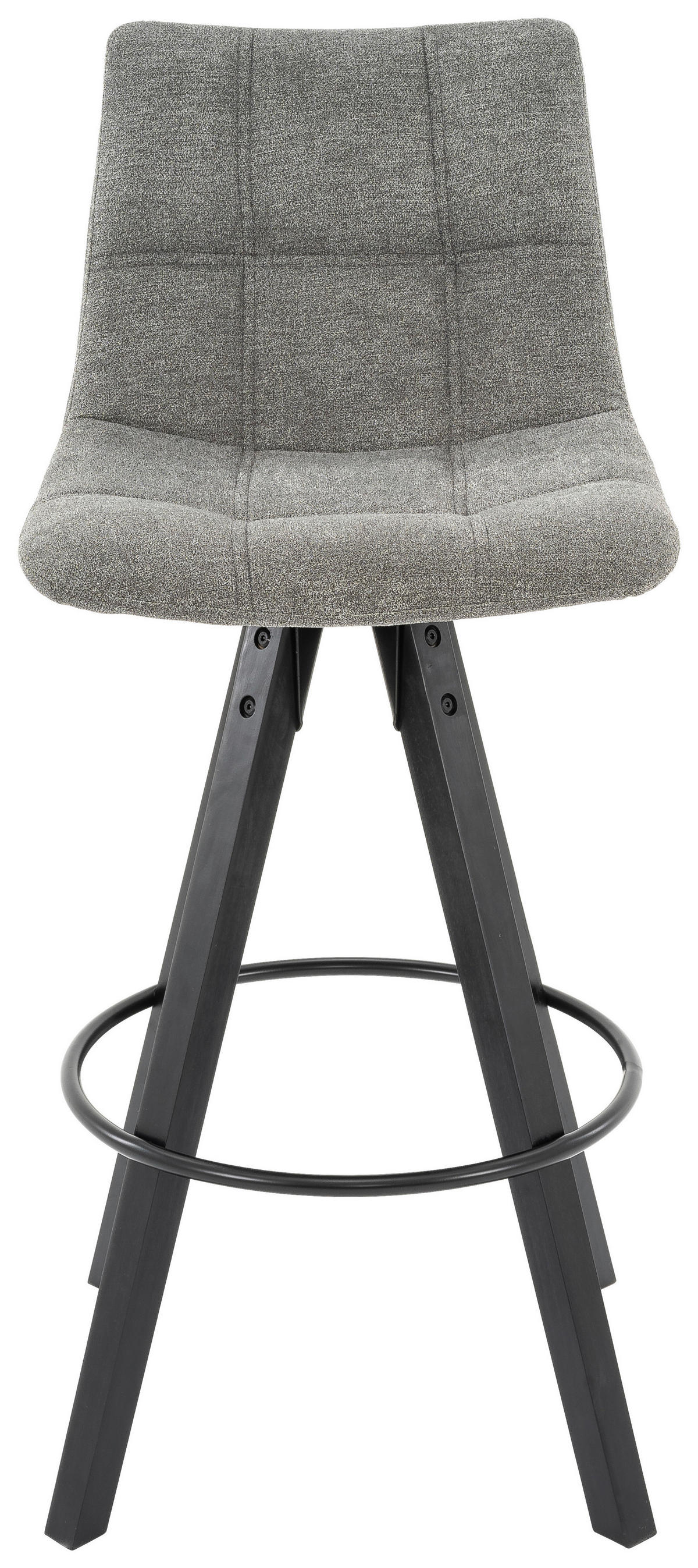 Barhocker FM grau schwarz Microfaser Holz B/H/T: ca. 45x104x54 cm FM - schwarz/grau (45,00/104,00/54,00cm)