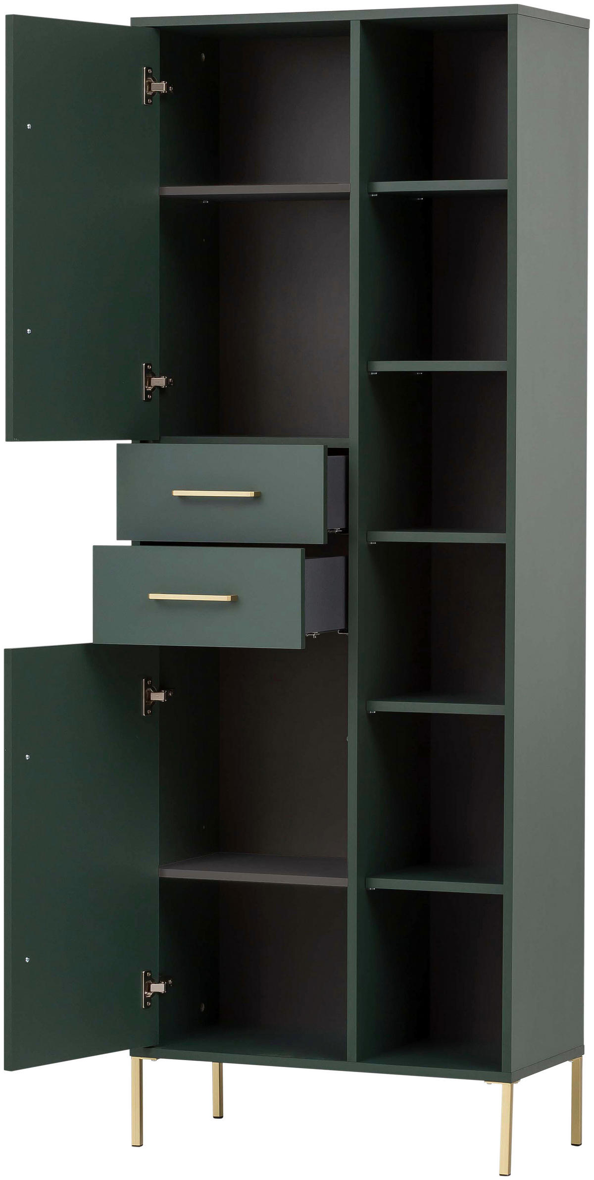 Hochschrank Kent waldgrün B/H/T: ca. 67,1x183,4x33,1 cm Kent - waldgrün (67,10/183,40/33,10cm) - Möbelpartner