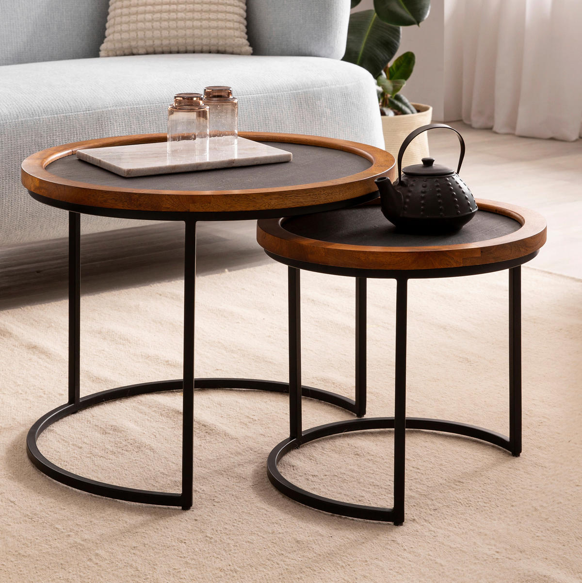 Couchtisch  B/H/T: ca. 60x46x60 cm Couchtisch - (60,00/46,00/60,00cm) - Wohnling