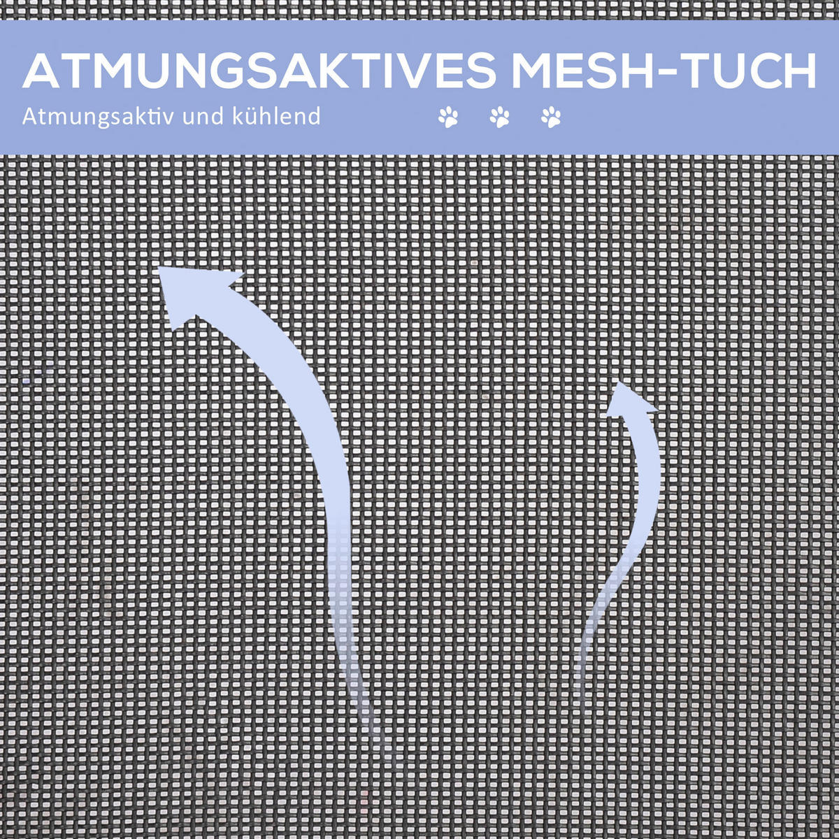 PawHut Hundeliege blau Metall Hundeliege mit atmungsaktiven Bezug - blau - PawHut