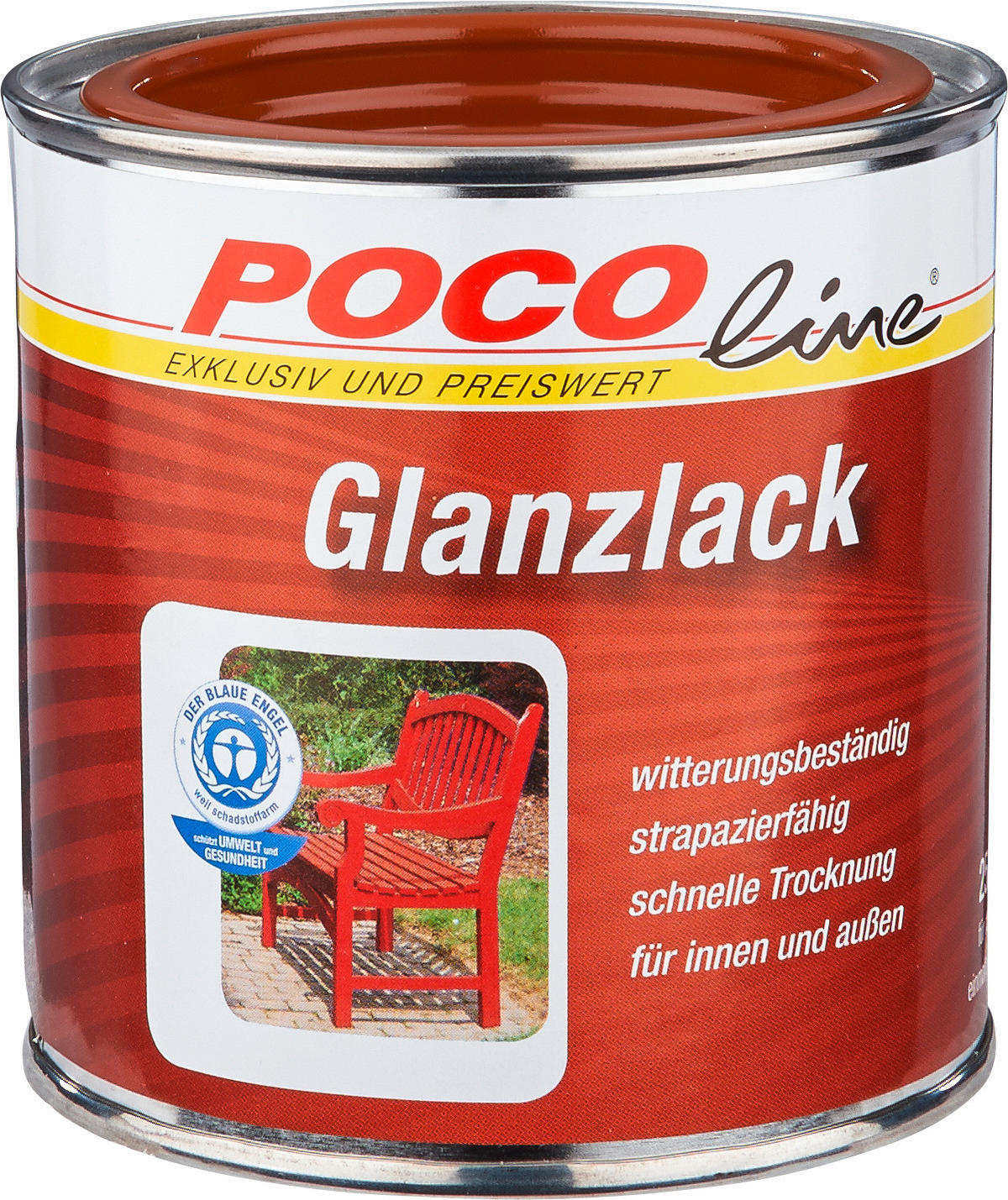 POCOline Acyl Buntlack lehmbraun glänzend ca. 0,25 l Glanzlack_Acryl_2in1 250ml - lehmbraun (250ml) - POCOline