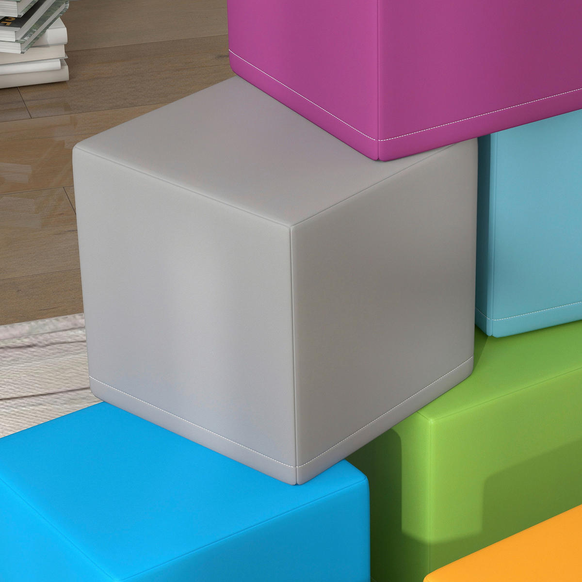 HOMCOM Softbausteine B/H/L: ca. 20x20x20 cm Softbausteine - multicolor (20,00/20,00/20,00cm) - HOMCOM