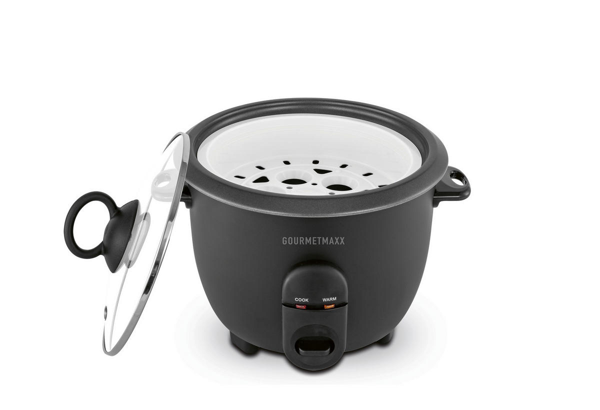 GOURMETmaxx Reiskocher schwarz B/H/L: ca. 23,9x20,4x23,9 cm Reiskocher - schwarz (23,90/23,90/20,40cm) - GOURMETmaxx