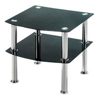 Beistelltisch  schwarz Edelstahl Optik B/H/T: ca. 45x43x45 cm Katja_2_Beistelltisch - schwarz (45,00/43,00/45,00cm)