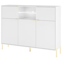 Kommode KOMMODE DIAMOND DI3 LED weiß weiß glänzend B/H/T: ca. 155,9x125,9x42 cm KOMMODE DIAMOND DI3 LED - weiß (155,90/125,90/42,00cm) - WIPMEB