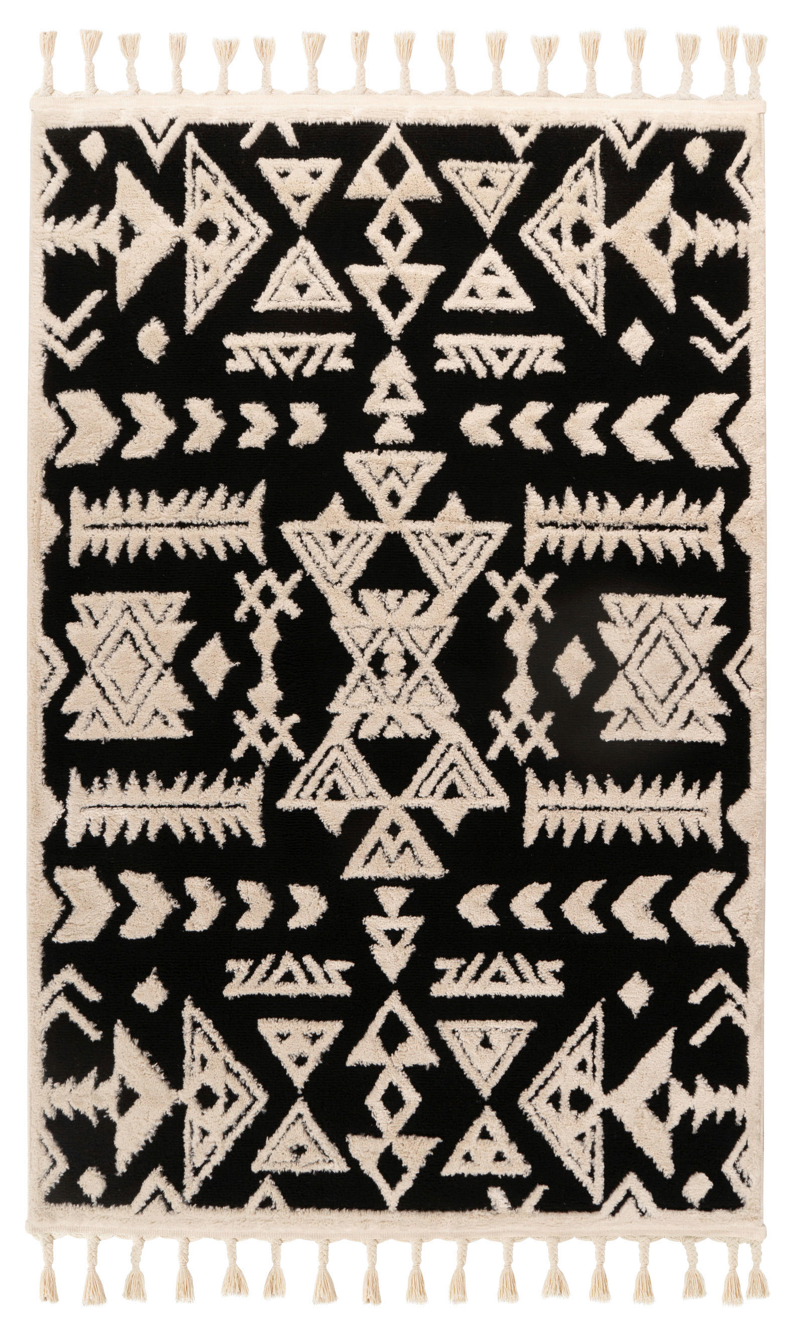 360Living Teppich Lovis schwarz B/L: ca. 120x170 cm Lovis - schwarz (120,00/170,00cm) - 360Living