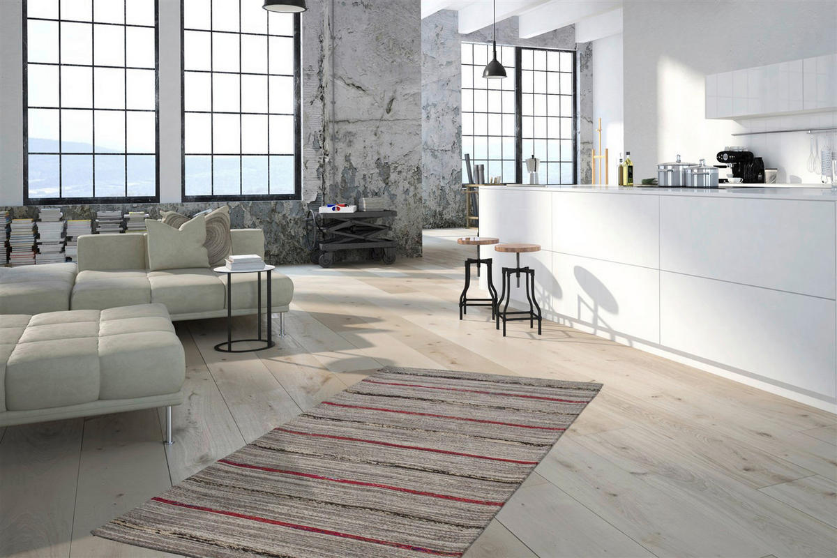 Kayoom Kurzflorteppich Duarte 110 creme B/L: ca. 160x230 cm Duarte 110 - creme/rot (160,00/230,00cm) - Kayoom