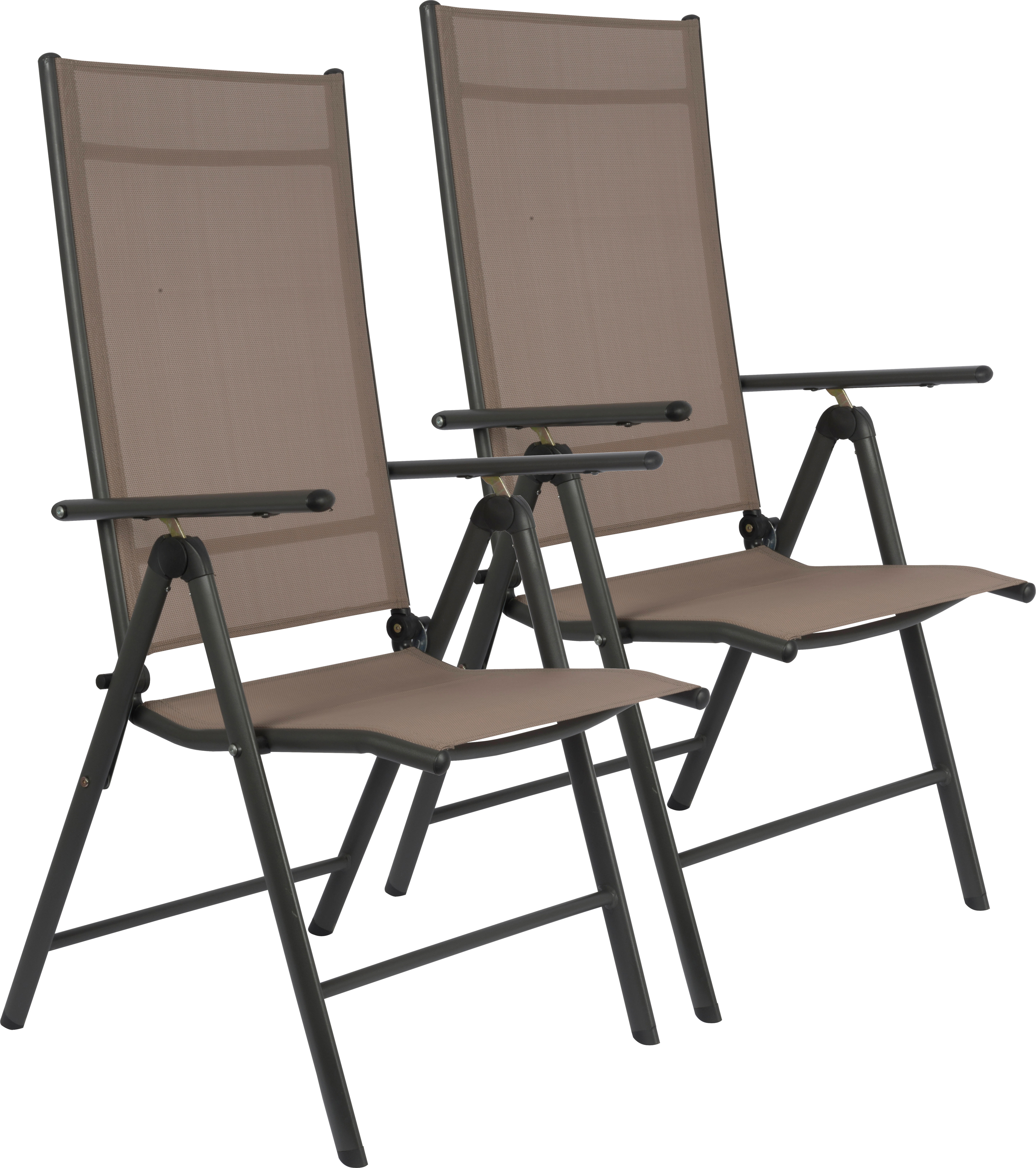 Gartenstuhl Santiago 2er Set Santiago taupe Metall B/H/T: ca. 57x108x56 cm günstig online kaufen