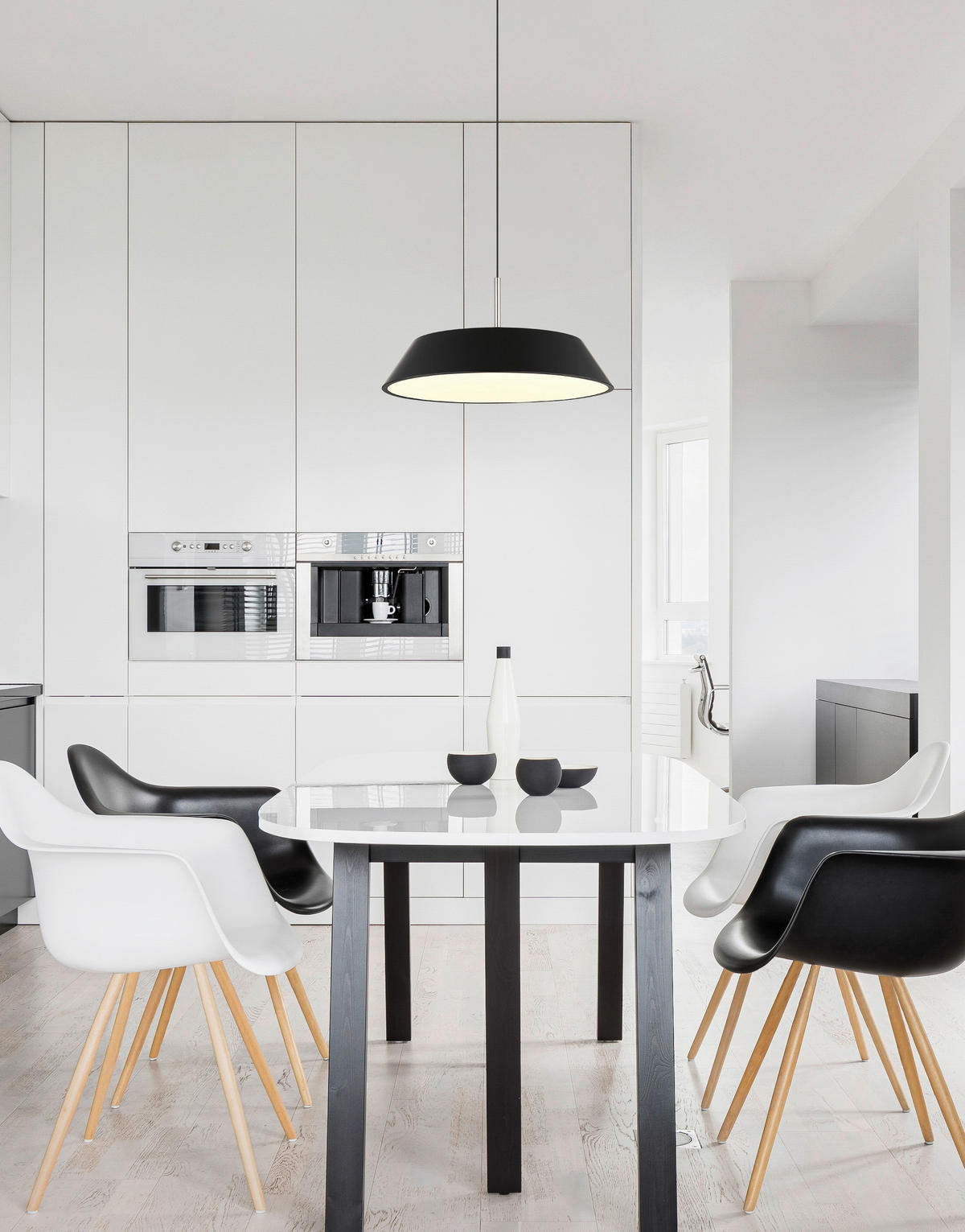 GLOBO LED-Hängeleuchte Opal mattschwarz Metall Kunststoff H/D: ca. 180x40 cm 1.0 Brennstellen SILENA - Opal/mattschwarz (40,00/180,00cm) - GLOBO