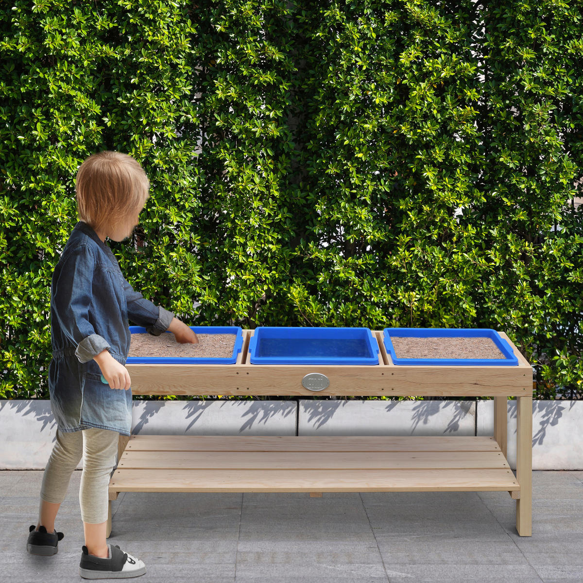 AXI Aktivitäten-Tisch blau B/H/L: ca. 124x50x27 cm Aktivitäten-Tisch - blau (27,00/124,00/50,00cm) - AXI