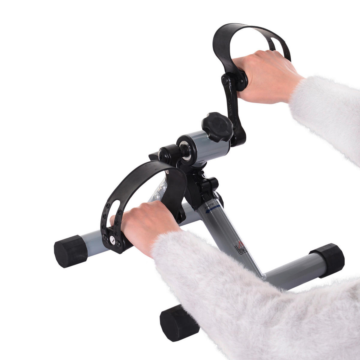 HOMCOM Mini-Heimtrainer silber Stahl B/H/T: ca. 33x32x34 cm Mini-Heimtrainer - silber (33,00/32,00/34,00cm) - HOMCOM