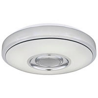 POCOline Deckenleuchte Sound weiß Chrom Kunststoff Metall H/D: ca. 8x34 cm Sound - weiß/Chrom (34,00/8,00cm) - POCOline