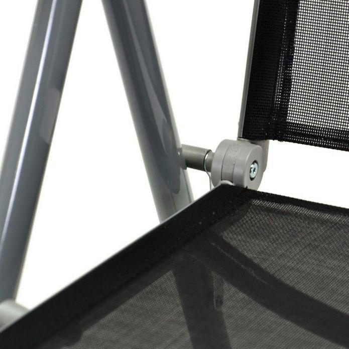 VCM Klappsessel 2er Set anthrazit Alumin...