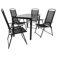 VCM Gartensitzgruppe anthrazit Stahl B/H/L: ca. 140x76x80 cm Gartensitzgruppe - anthrazit (80,00/140,00/76,00cm) - VCM