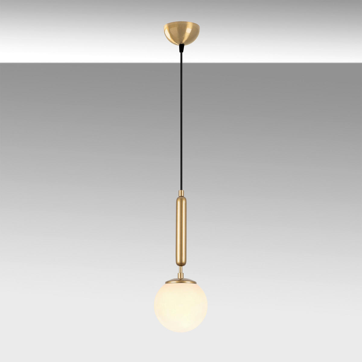 Opviq Pendelleuchte King gold Metall Glas B/H/T/L/D: ca. 15x139x15x15x15 cm E14 1 Brennstellen King - gold (15,00/15,00/139,00cm) - Opviq