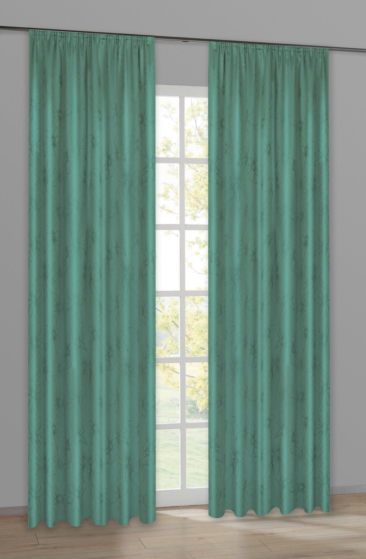 Acus Dekovorhang Paradiso salbei B/L: ca. 140x245 cm Paradiso - salbei (140,00/245,00cm) - Acus