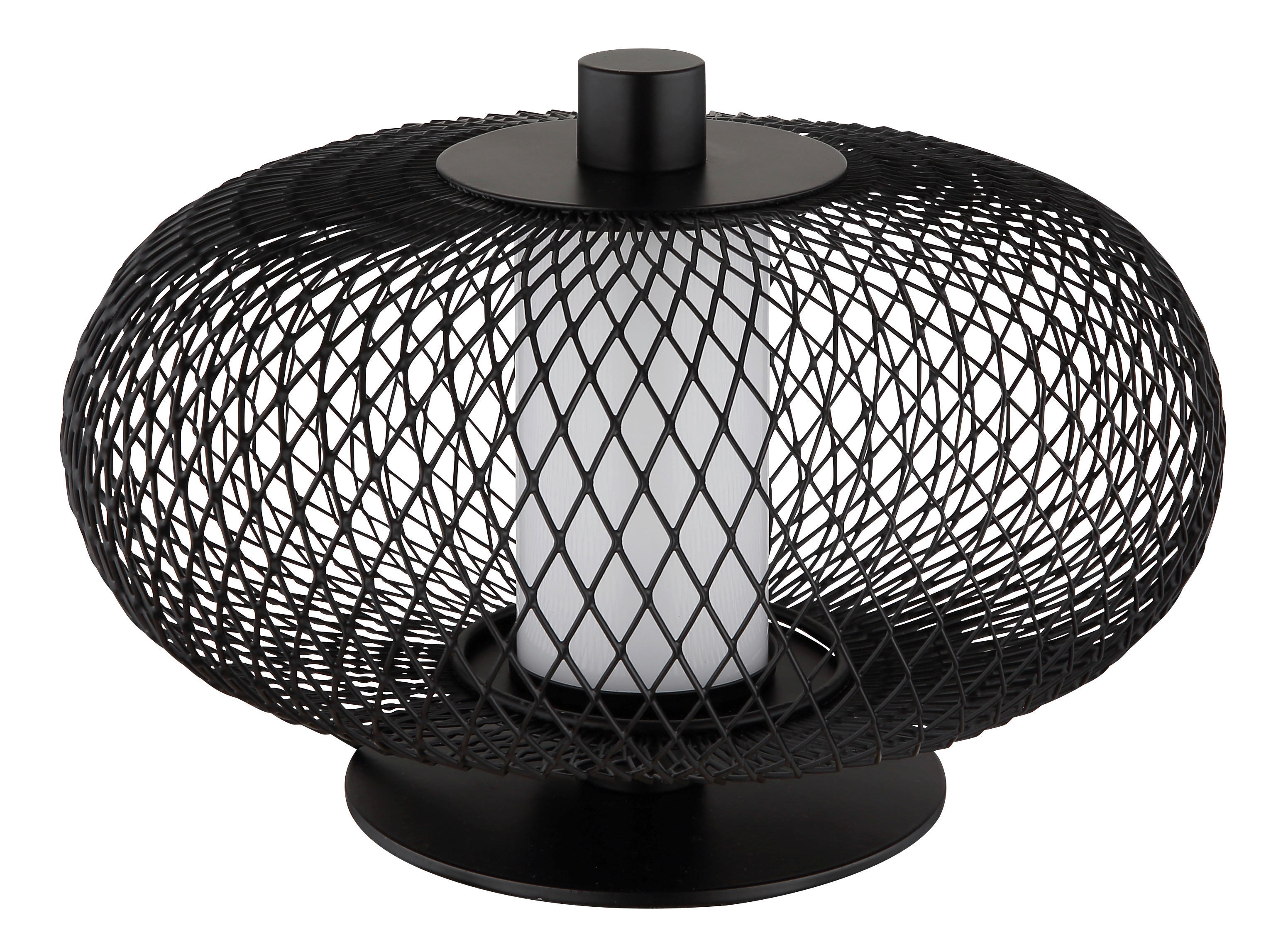 GLOBO LED-Tischleuchte ASTARI 51270108 Opal schwarz Metall Kunststoff H/D: ca. 15x22 cm 1 Brennstellen ASTARI - schwarz/Opal (22,00/15,00cm) - GLOBO