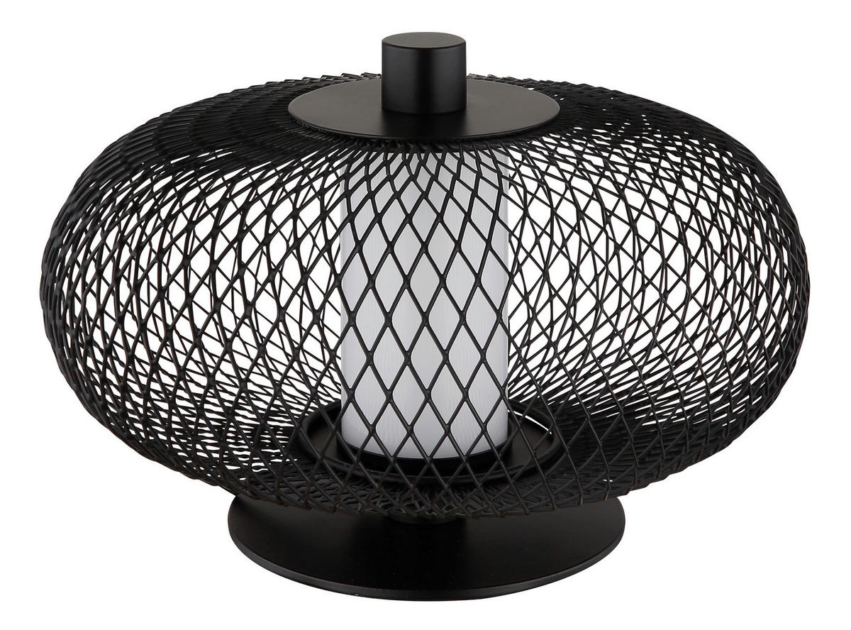 GLOBO LED-Tischleuchte ASTARI 51270108 Opal schwarz Metall Kunststoff H/D: ca. 15x22 cm 1 Brennstellen ASTARI - schwarz/Opal (22,00/15,00cm) - GLOBO