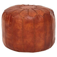 Wohnling Sitzhocker braun Leder B/H/T: ca. 52x42x52 cm Sitzhocker - braun (52,00/42,00/52,00cm) - Wohnling