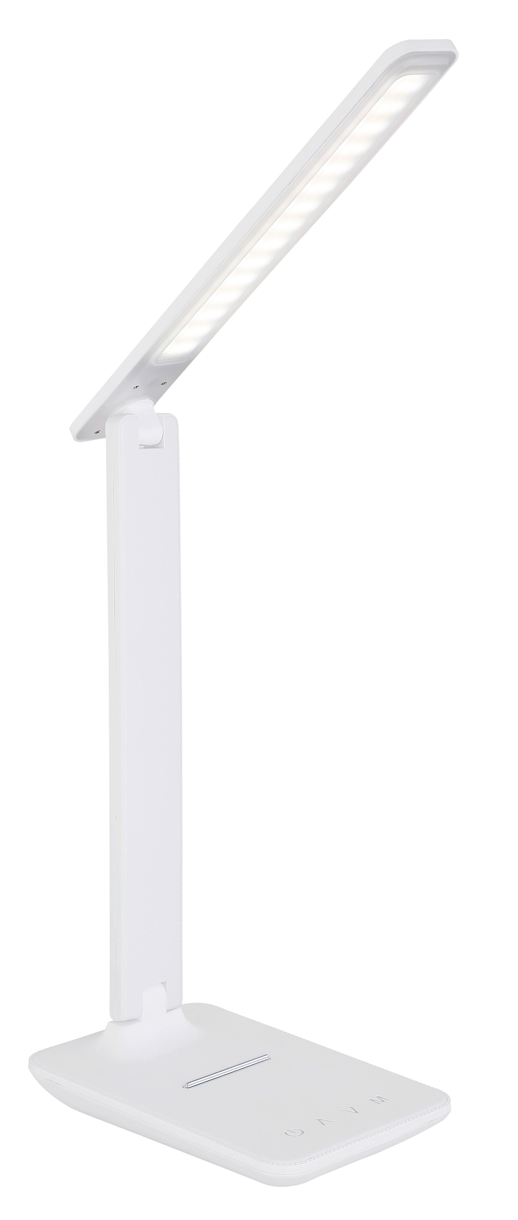 GLOBO LED-Tischleuchte weiß Kunststoff B/H/T: ca. 11,5x56,5x42 cm BULLA - weiß (11,50/56,50/42,00cm) - GLOBO