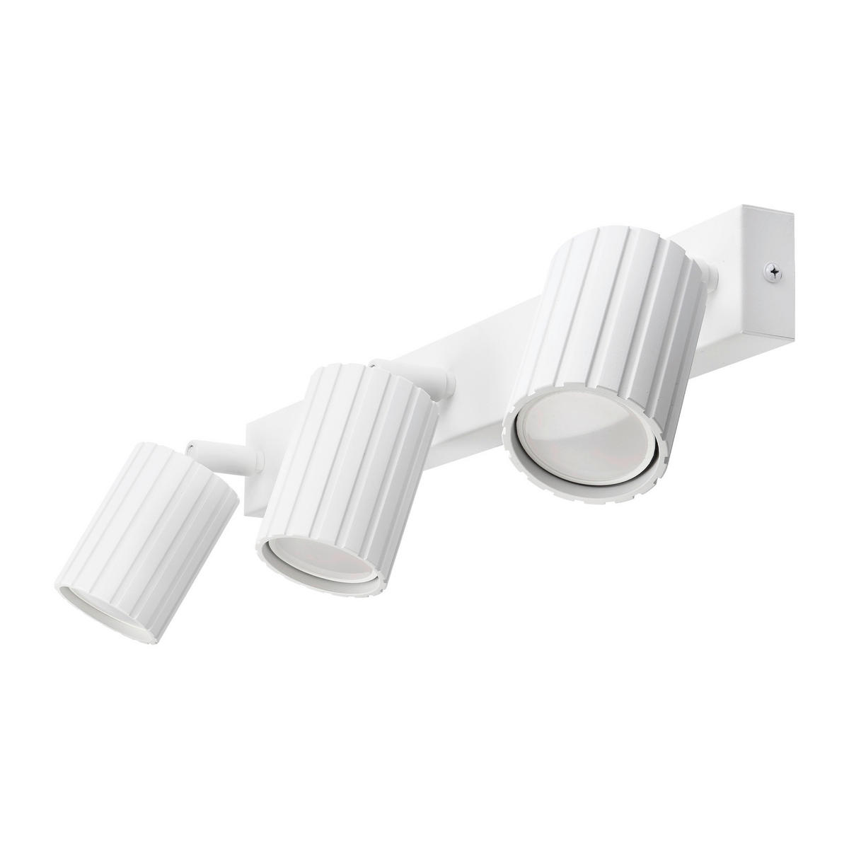 Lamkur Strahler weiß Stahl B/H/L: ca. 6,5x16,5x45 cm 3 Brennstellen Prisma - weiß (45,00/6,50/16,50cm) - Lamkur