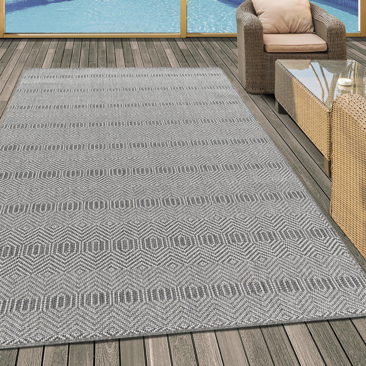 Ayyildiz Teppich ARUBA grau B/L: ca. 80x250 cm ARUBA - grau (80,00/250,00cm) - Ayyildiz