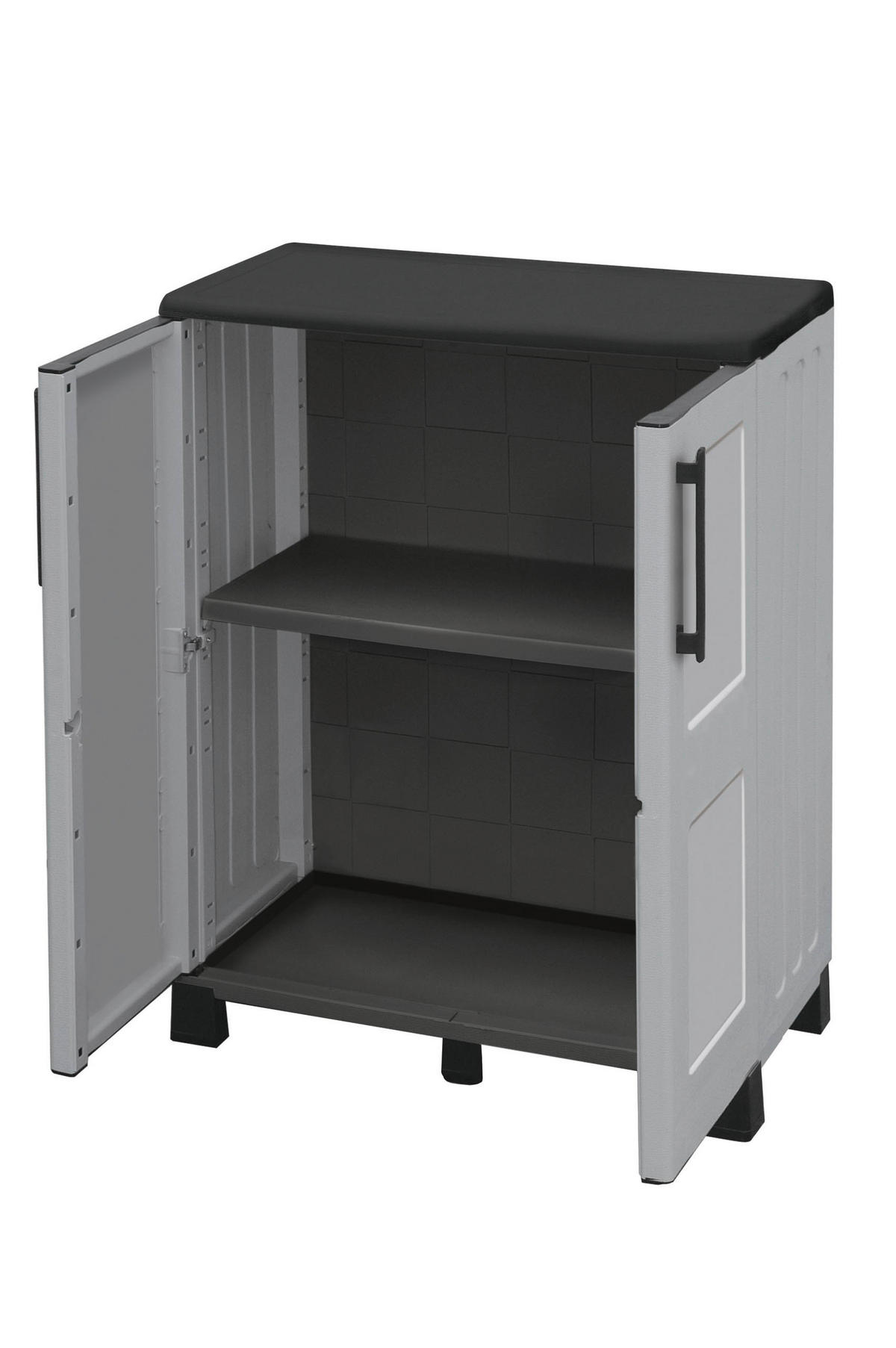 Linea Idea Kunststoffschrank Idea grau Kunststoff B/H/T: ca. 68x90x37 cm Idea - grau (68,00/90,00/37,00cm) - Linea Idea