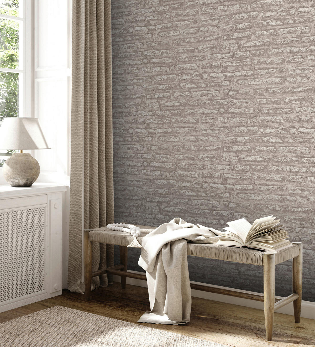 A.S.Creation Vliestapete Attractive 2 Steine grau B/L: ca. 53x1005 cm Attractive 2 - grau (53,00/1005,00cm) - A.S.Creation