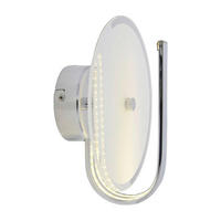 Näve Leuchten LED Wandleuchte NV1191559 silber Metall Glas H/D: ca. 22x20 cm 1 Brennstellen Lucca - silber (20,00/22,00cm) - Näve Leuchten