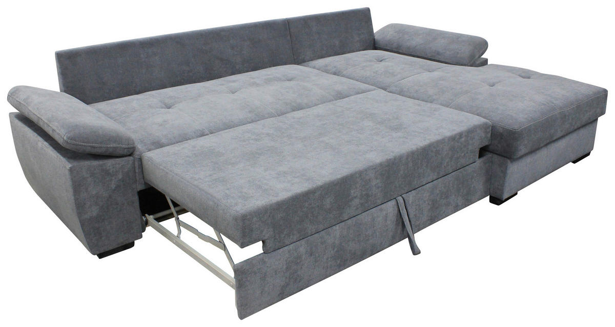 Ecksofa Noel hellgrau B/H/T: ca. 274x90x168 cm Noel - hellgrau/schwarz (274,00/90,00/168,00cm)
