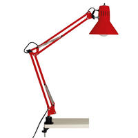 Brilliant Klemmleuchte Hobby 10802/01 rot Metall H/T/D: ca. 70x65x17 cm E27 1 Brennstellen Hobby - rot (17,00/70,00cm) - Brilliant