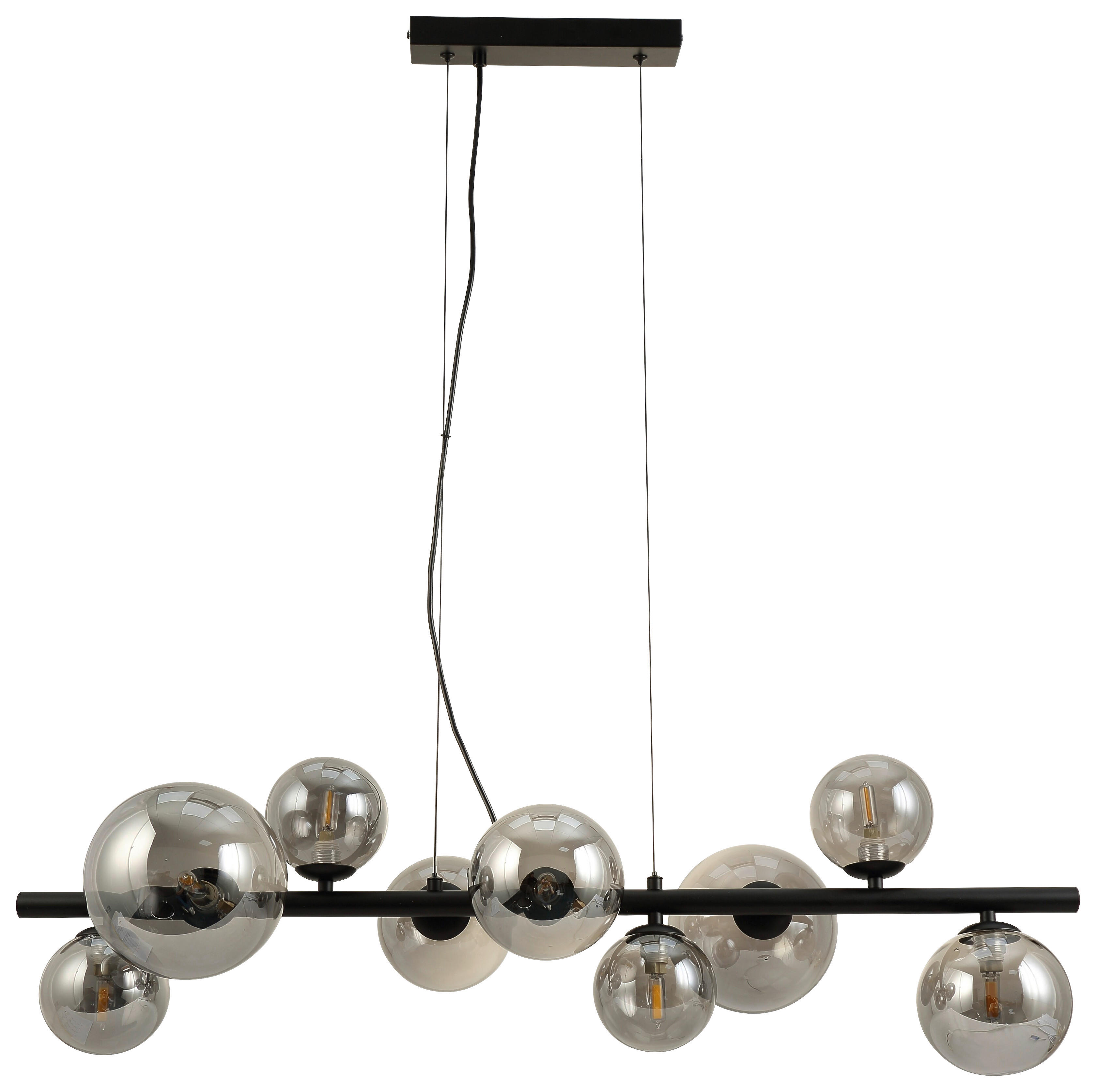 Pendelleuchte Alexandra schwarz Metall B/H/T: ca. 86x120x31,5 cm G9 9 Brennstellen Pendelleuchte_Alexandra - schwarz (86,00/120,00/31,50cm)