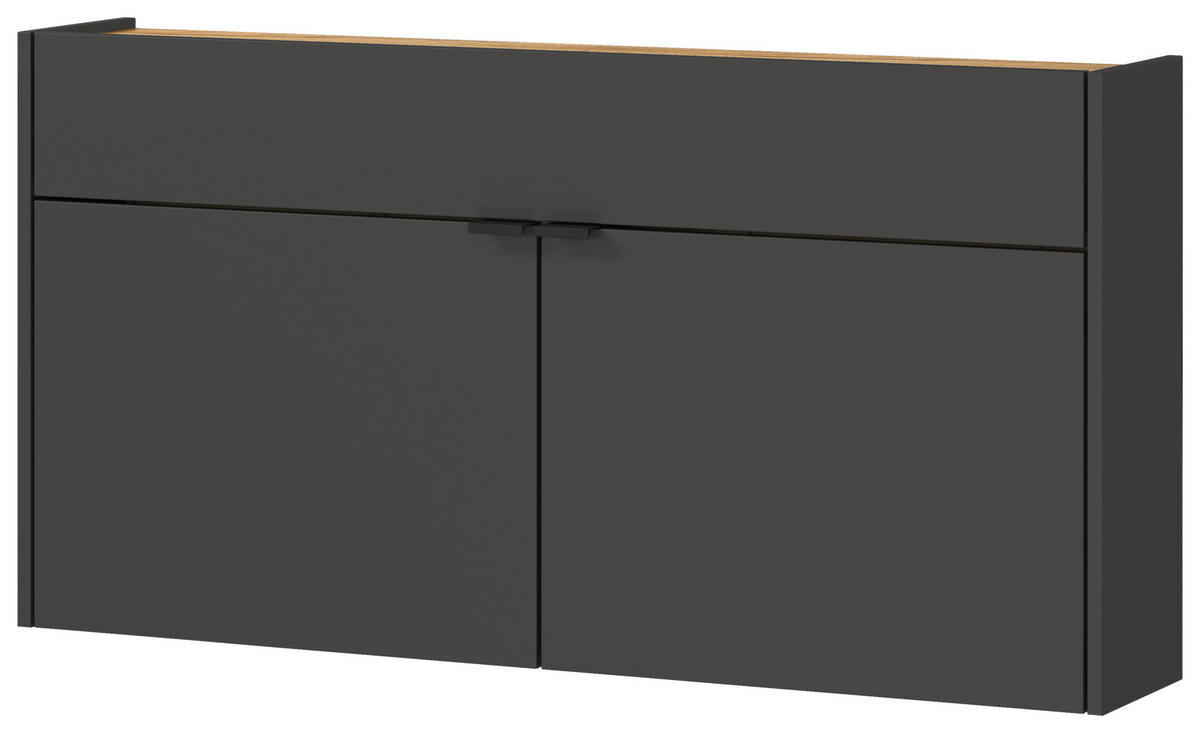 Garderobe 7937-549 Graphit Optik Eiche Navarra Nachbildung B/H/T: ca. 110x200x22 cm 7937-549 - Eiche/Graphit (110,00/200,00/22,00cm) - Germania