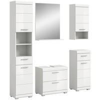 Badezimmer-Set Scout weiß weiß Hochglanz B/H/T: ca. 164x191x37 cm Scout - weiß (164,00/191,00/37,00cm) - xonox.home