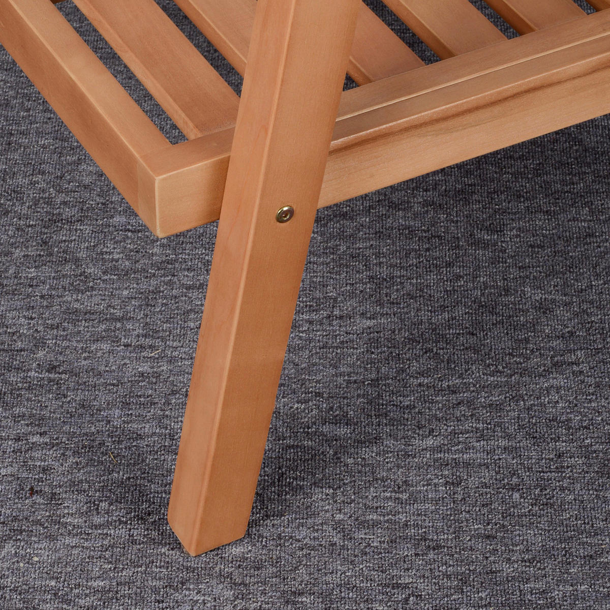 Outsunny Gartenstühle mit Kissen beige Holz B/H/L: ca. 77,5x74,5x66 cm Gartenstühle_mit_Kissen - beige/braun (66,00/77,50/74,50cm) - Outsunny