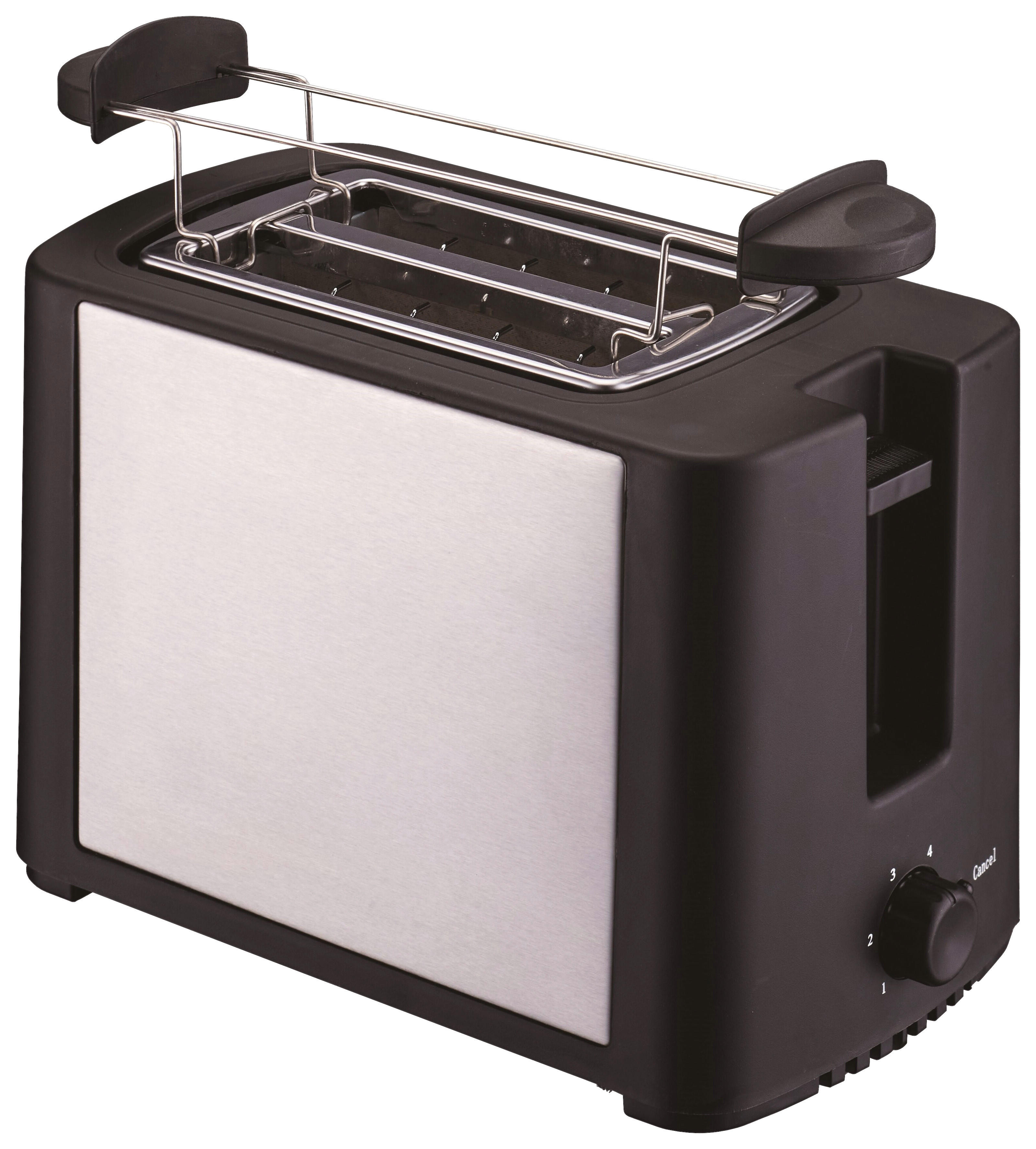 POCOline Toastautomat TXT-037 silber schwarz Metall Kunststoff B/H/T: ca. 13x17x25 cm Toastautomat_Toastino - schwarz/silber (13,00/17,00/25,00cm) - POCOline