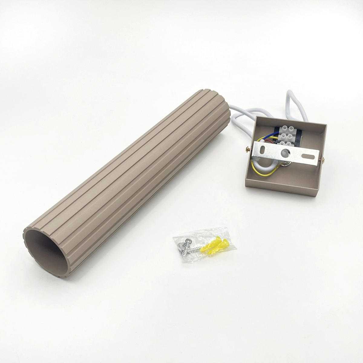 Lamkur Strahler beige Stahl B/H/L: ca. 6,5x118x6,5 cm 1 Brennstellen Prisma - beige (6,50/6,50/118,00cm) - Lamkur