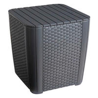 Jardin Aufbewahrungstisch Luzon Graphit Kunststoff B/H/L: ca. 39x43x39 cm Luzon - Graphit (39,00/39,00/43,00cm) - Jardin