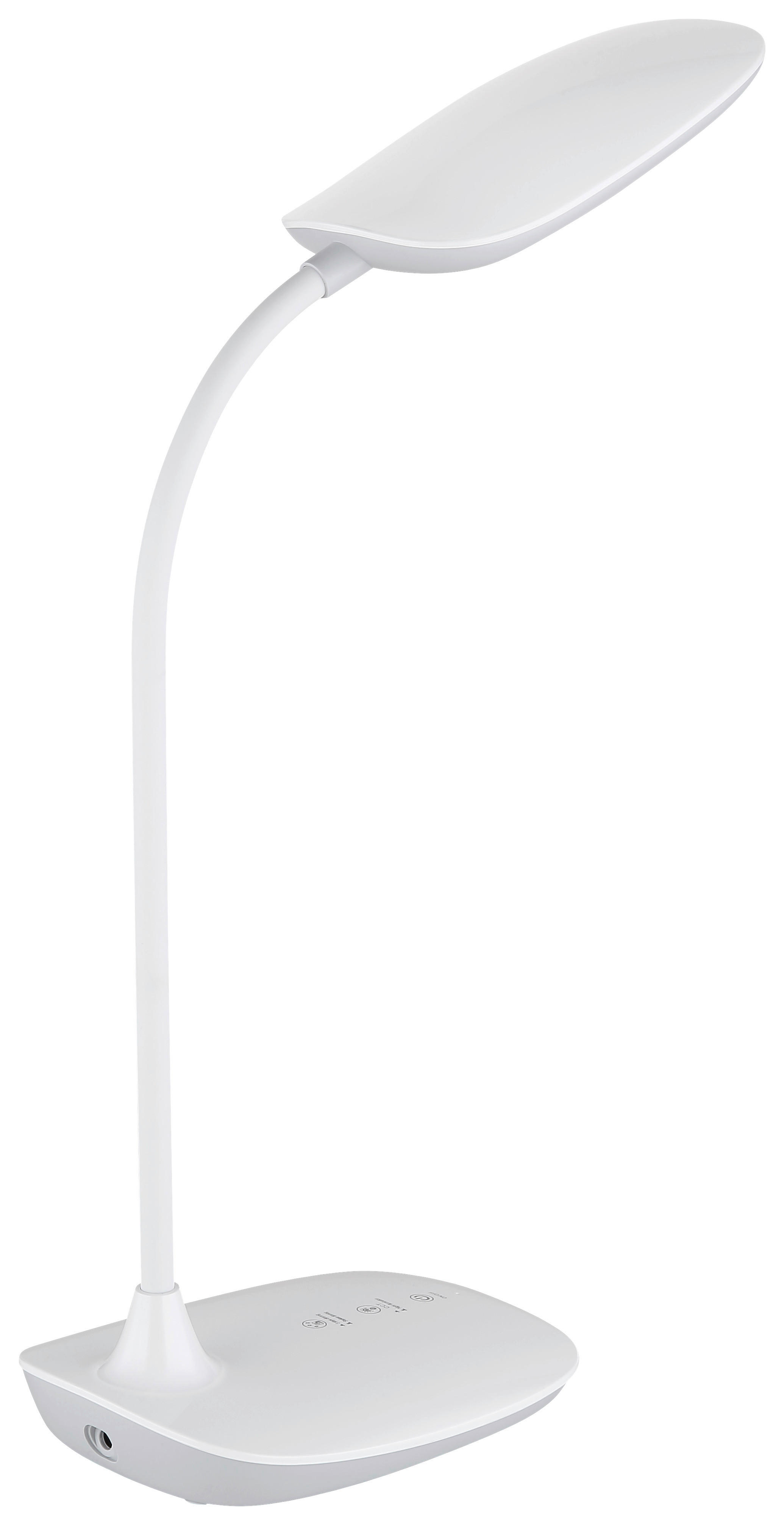 GLOBO LED-Tischleuchte weiß Silikon Kunststoff B/H/T: ca. 13,6x40x28 cm BOTAL - weiß (13,60/40,00/28,00cm) - GLOBO