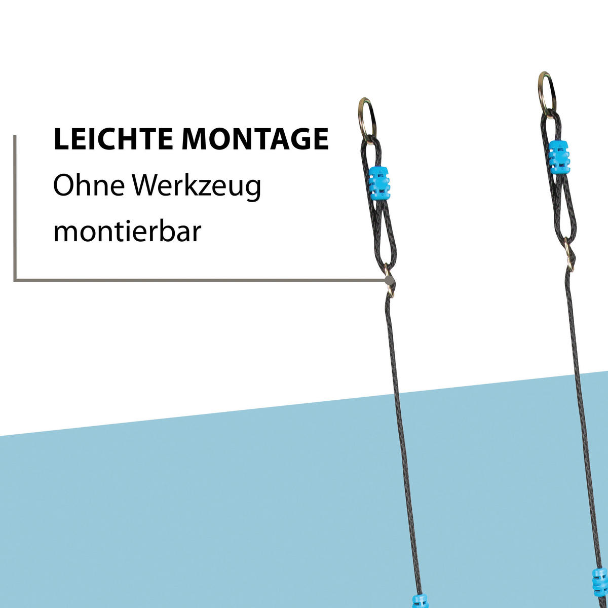 Hudora Nestschaukel Octagon 70 schwarz B/H/L: ca. 70x10x70 cm Octagon 70 - blau/schwarz (70,00/70,00/10,00cm) - Hudora