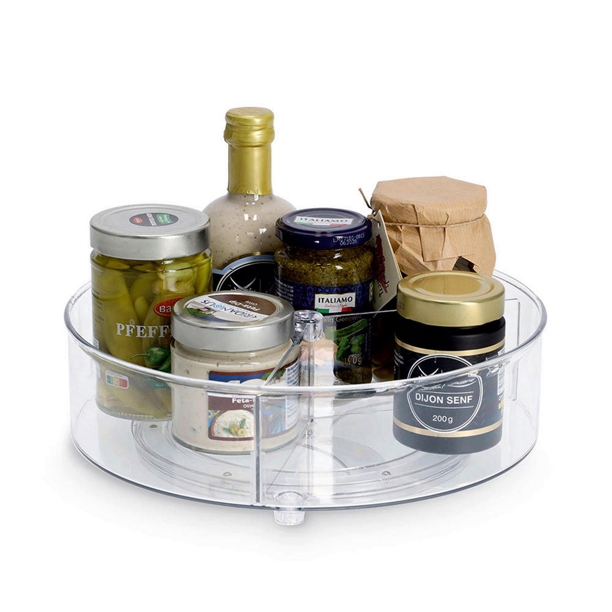 Zeller Dreh-Organizer transparent Kunststoff B/H/L: ca. 27x8,5x27 cm Dreh-Organizer - transparent (27,00/27,00/8,50cm) - Zeller