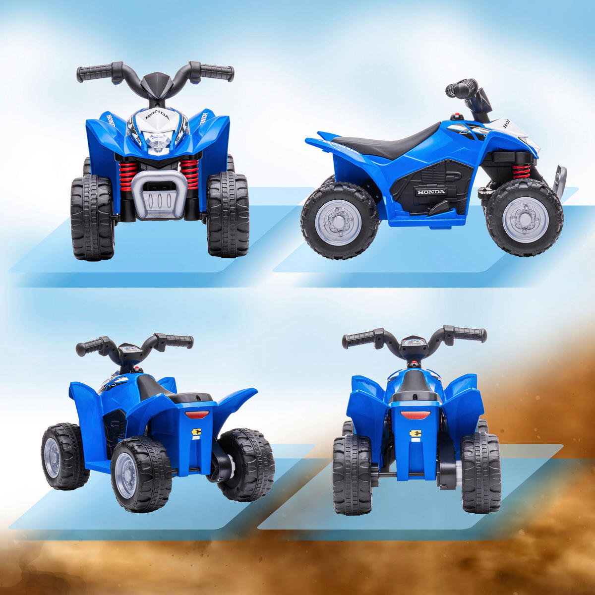 AIYAPLAY Kinderquad blau B/H/L: ca. 38,5x43,5x65,5 cm Kinderquad - blau (65,50/38,50/43,50cm) - AIYAPLAY