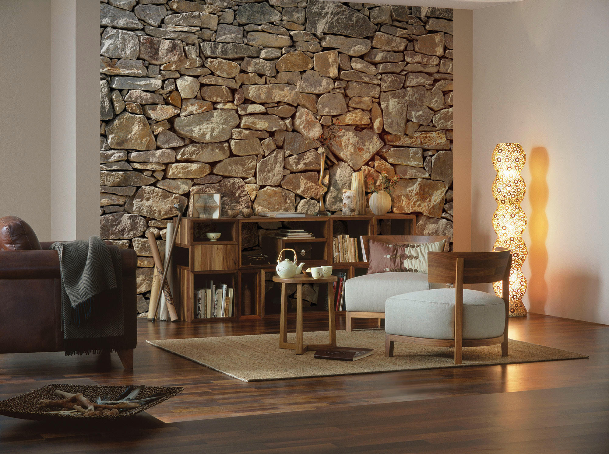 Komar Fototapete Stone Wall  X8-727 B/H: ca. 400x260 cm Stone Wall  X8-727 - (400,00/260,00cm) - Komar