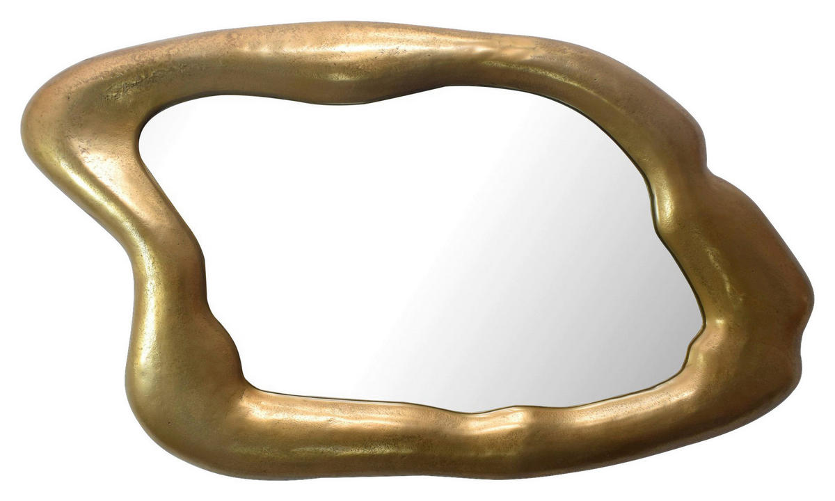 Wandspiegel gold Metall B/H/T: ca. 100x57x5 cm Wandspiegel - gold (100,00/57,00/5,00cm) - Wohnling