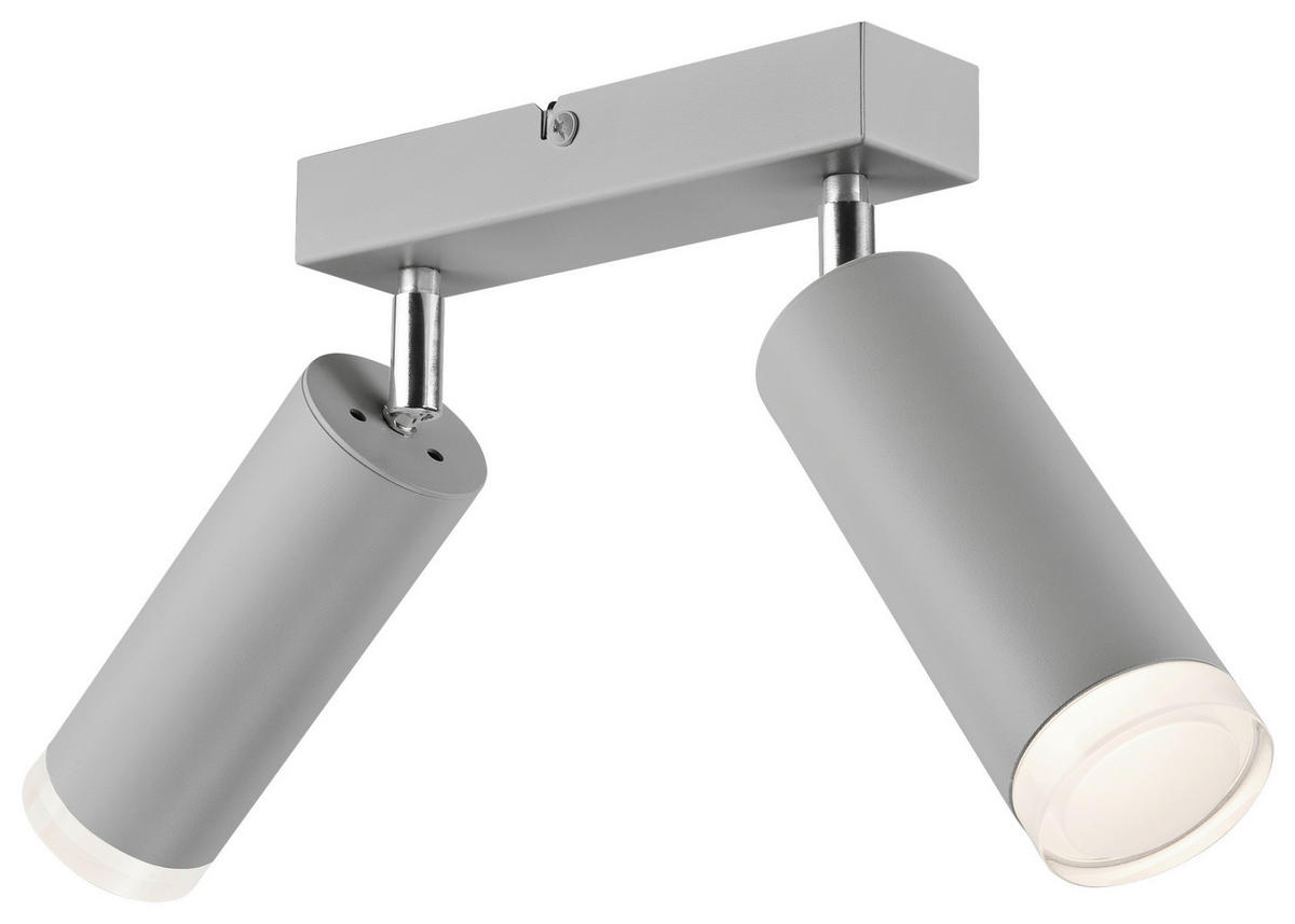 Lamkur Hängeleuchte silber Aluminium Stahl Acryl B/H/L: ca. 31x17x31 cm E27 2 Brennstellen Felix - silber (31,00/31,00/17,00cm) - Lamkur